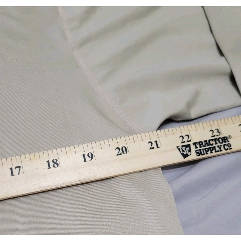 XGO Shirt Mens Large Beige Crew Neck Acclimate Dry Base Layer Made USA 1446 - Picture 4 of 8